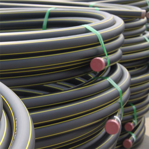 Black and Yellow HDPE Nature Gas Pipe