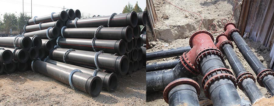Puhui HDPE Pipe in Mining wiht flange