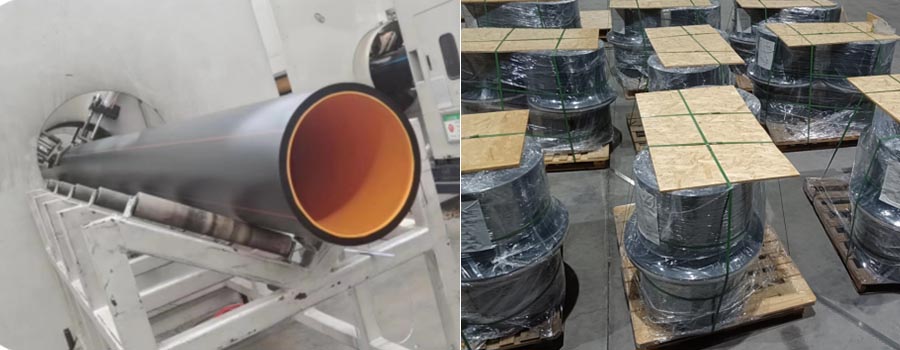 Double layer Co-extrusion PE100-RC Pipe Work in HK